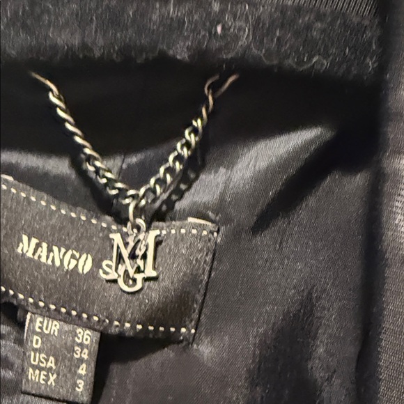 Mango Suit Sleek Black Jacket and Skirt - Picture 3 of 7